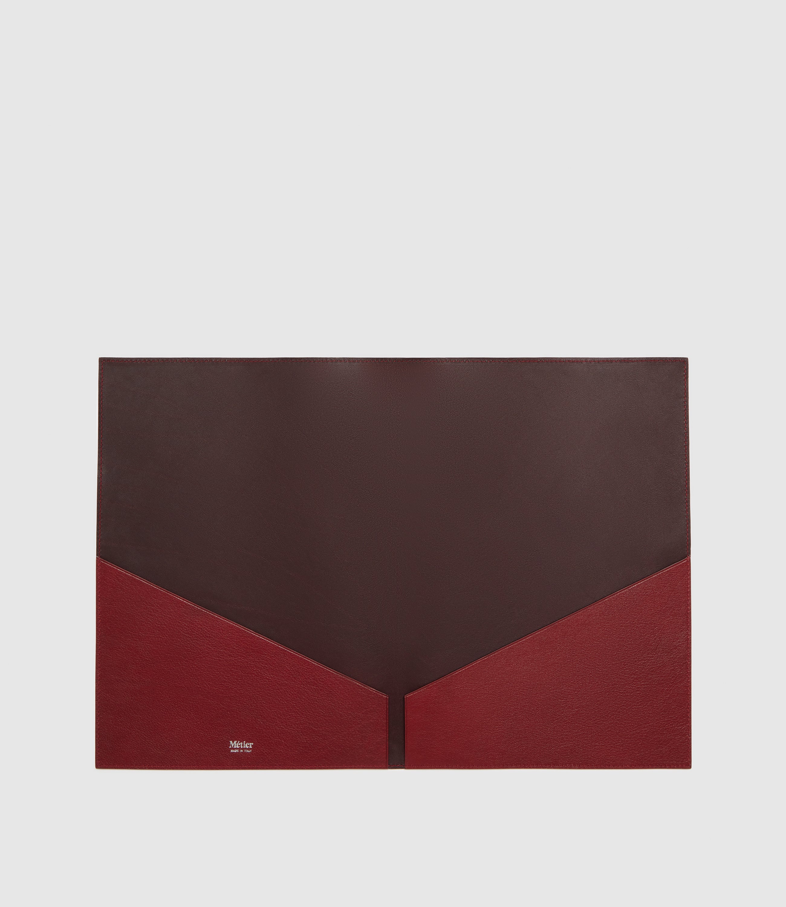 A4 Leather Folder Buffalo Dark Cherry - Image 2