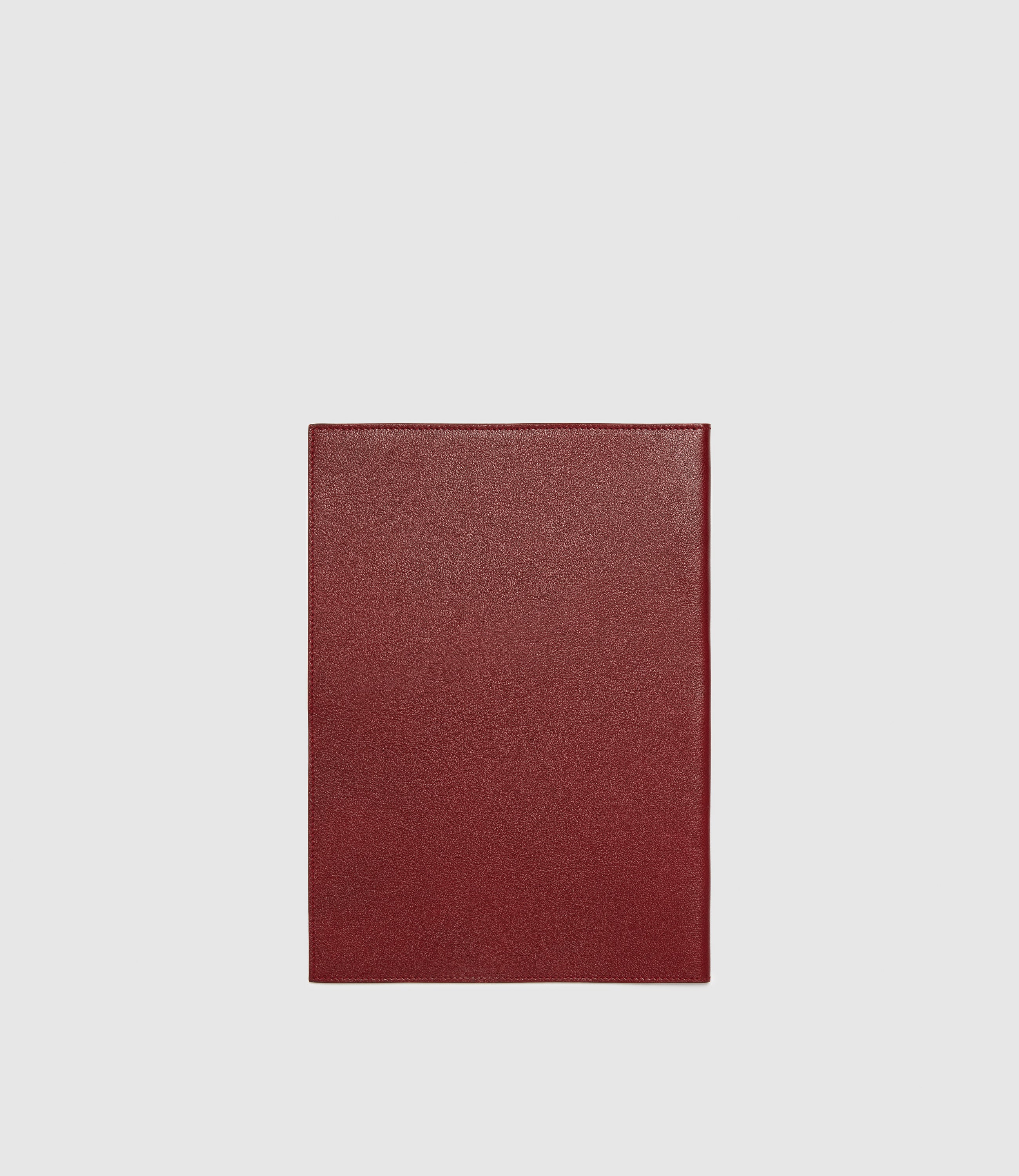 A4 Leather Folder Buffalo Dark Cherry - Image 3