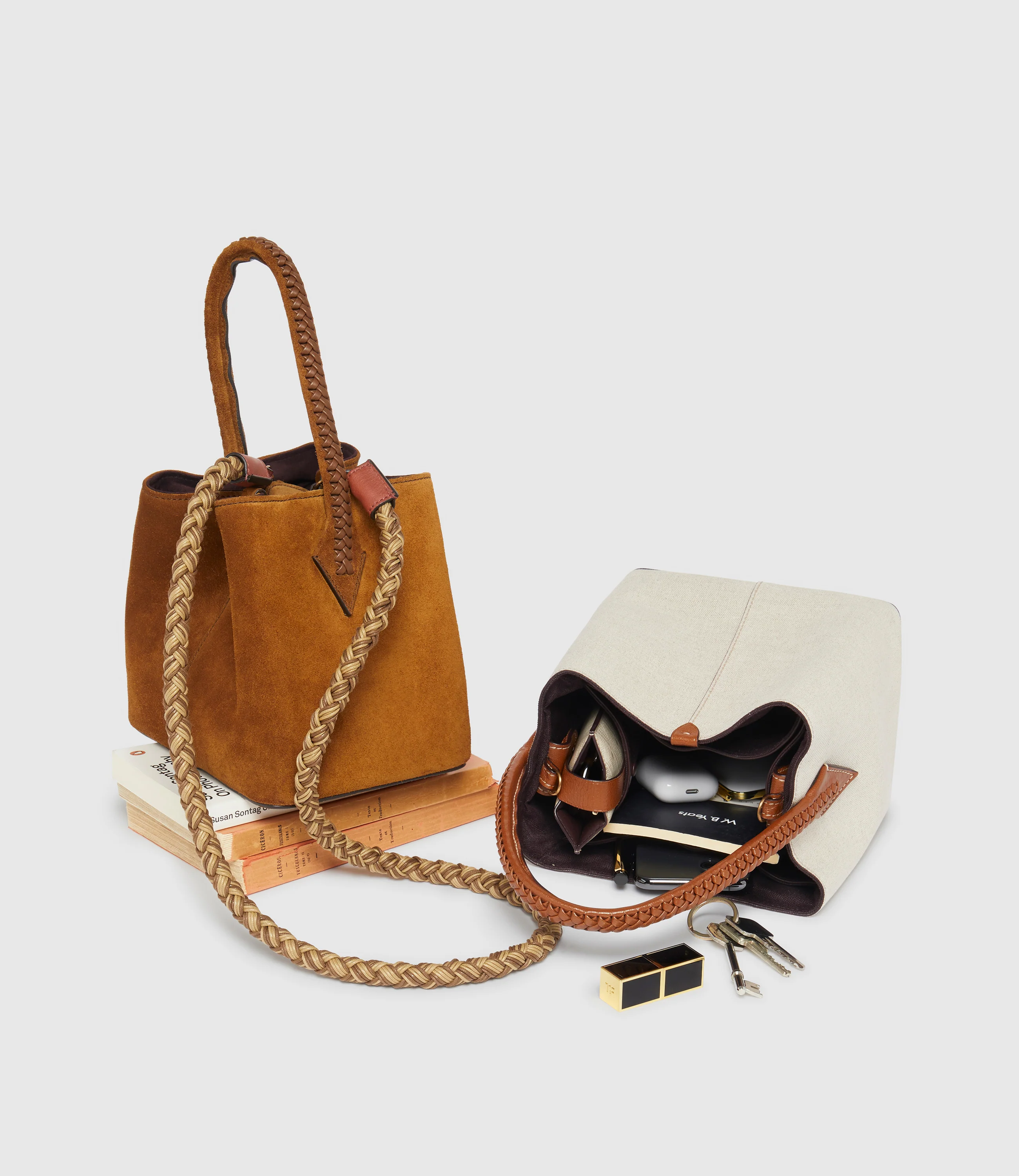 Detachable Corded Strap Sand and Brown - Image 3