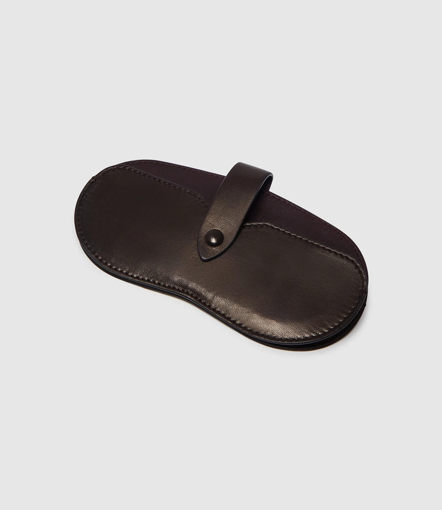 Glasses Case Double Buttery Nappa Cacao - Image 3