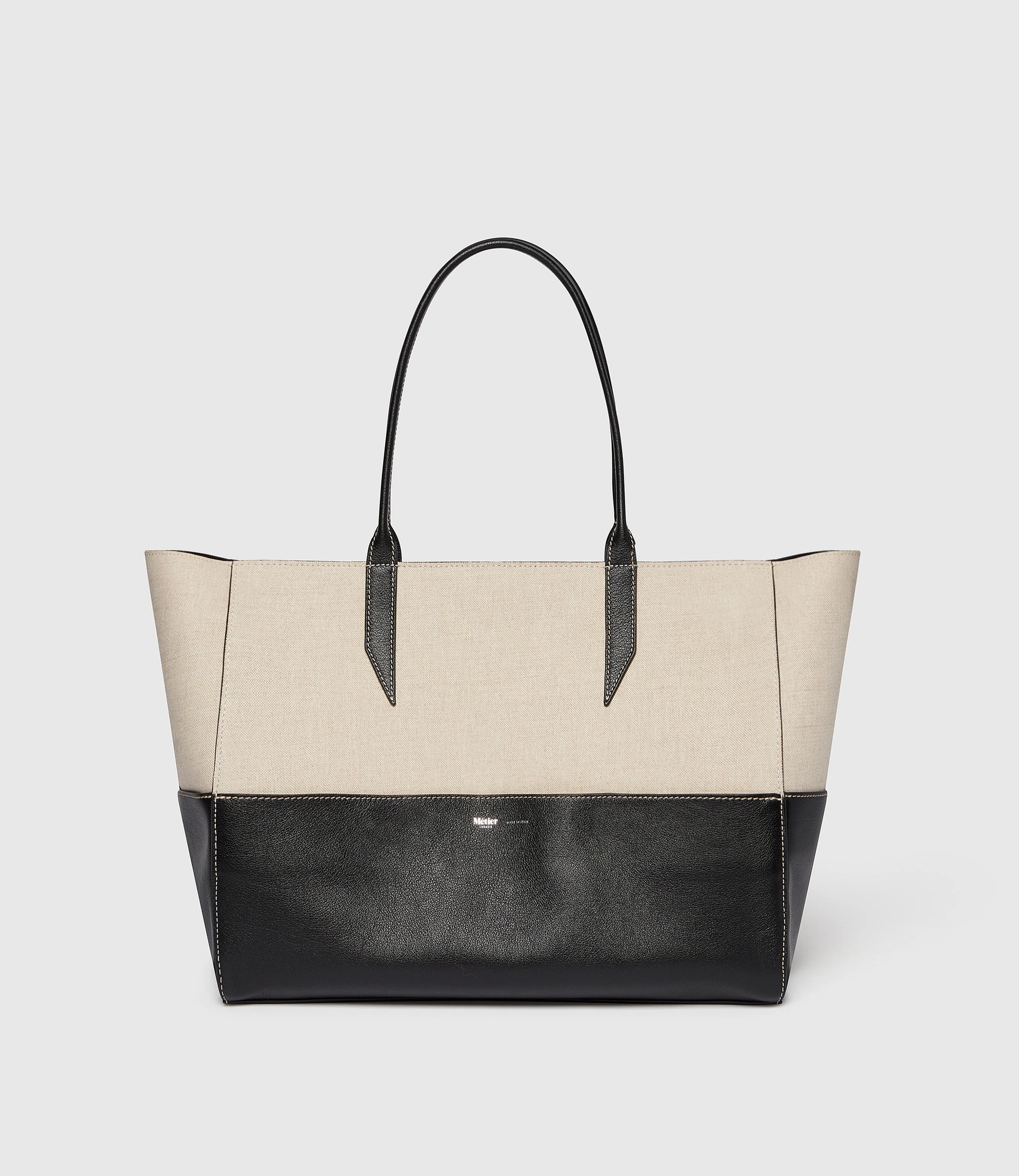 Incognito 36 Cabas Linen and Smooth Calfskin Black