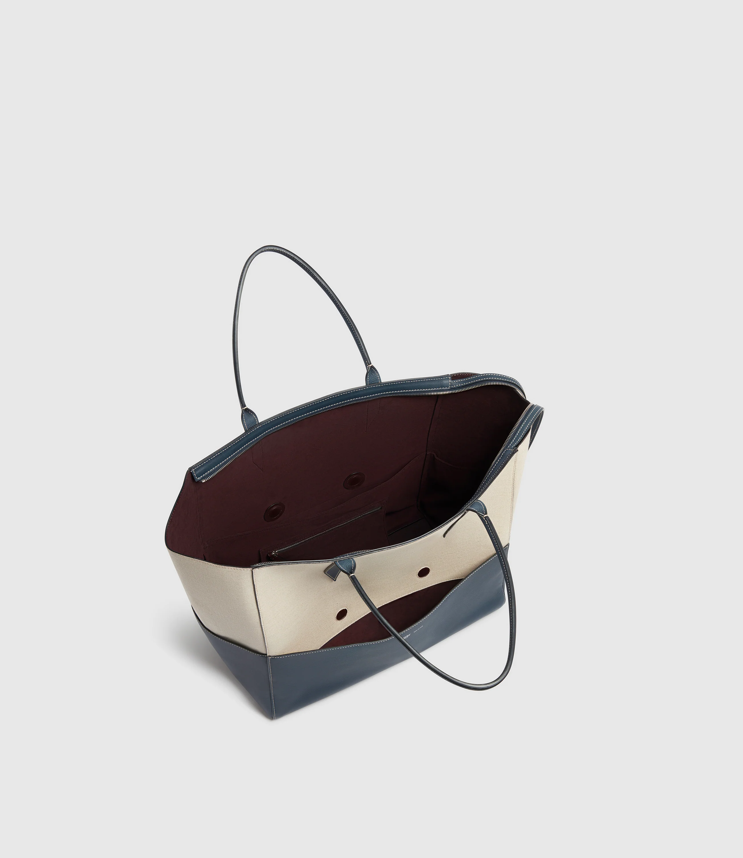 Incognito 42 Cabas Natural Linen Navy - Image 3