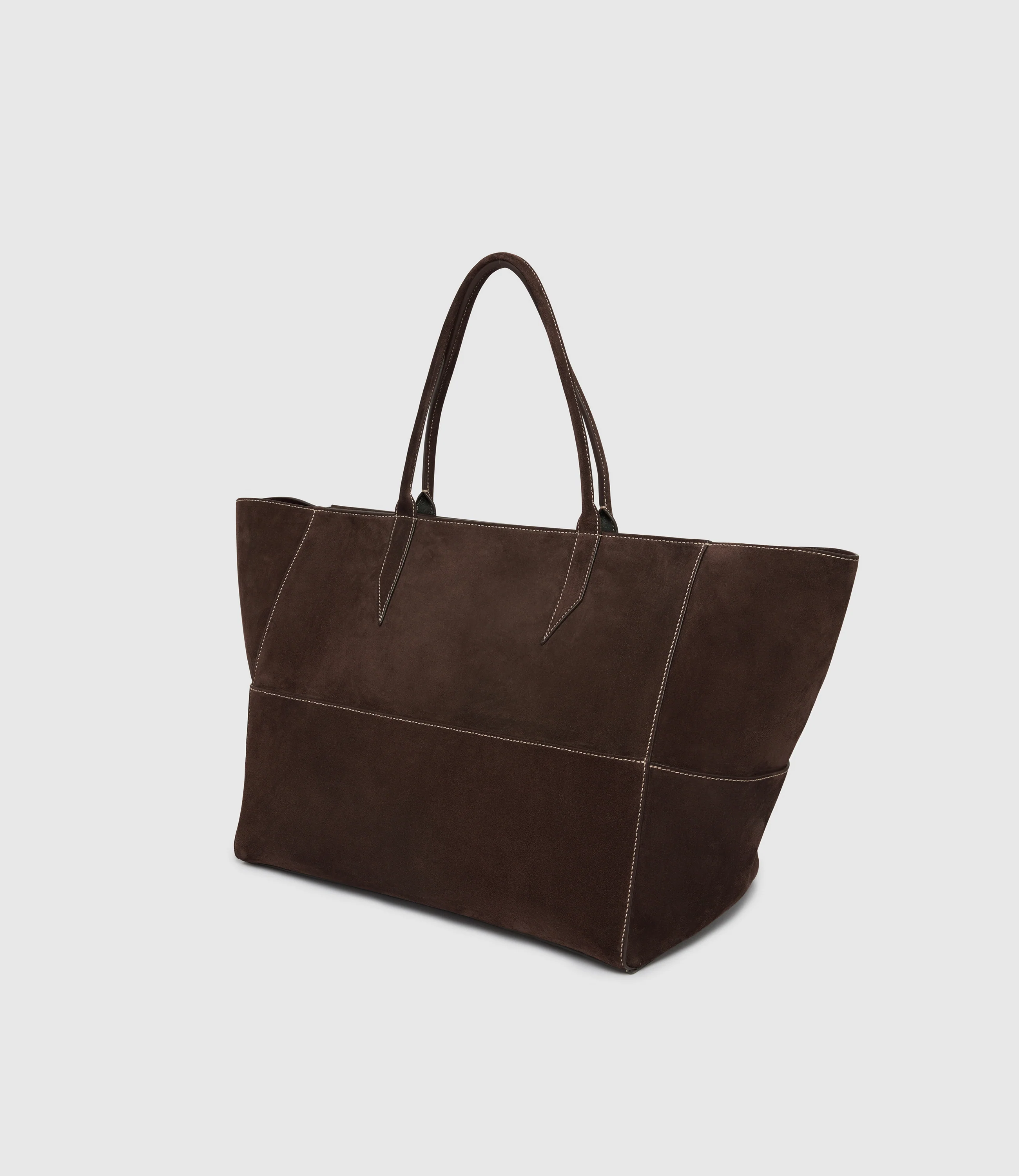 Incognito 42 Cabas Suede Chocolate with Salt Stitching - Image 2