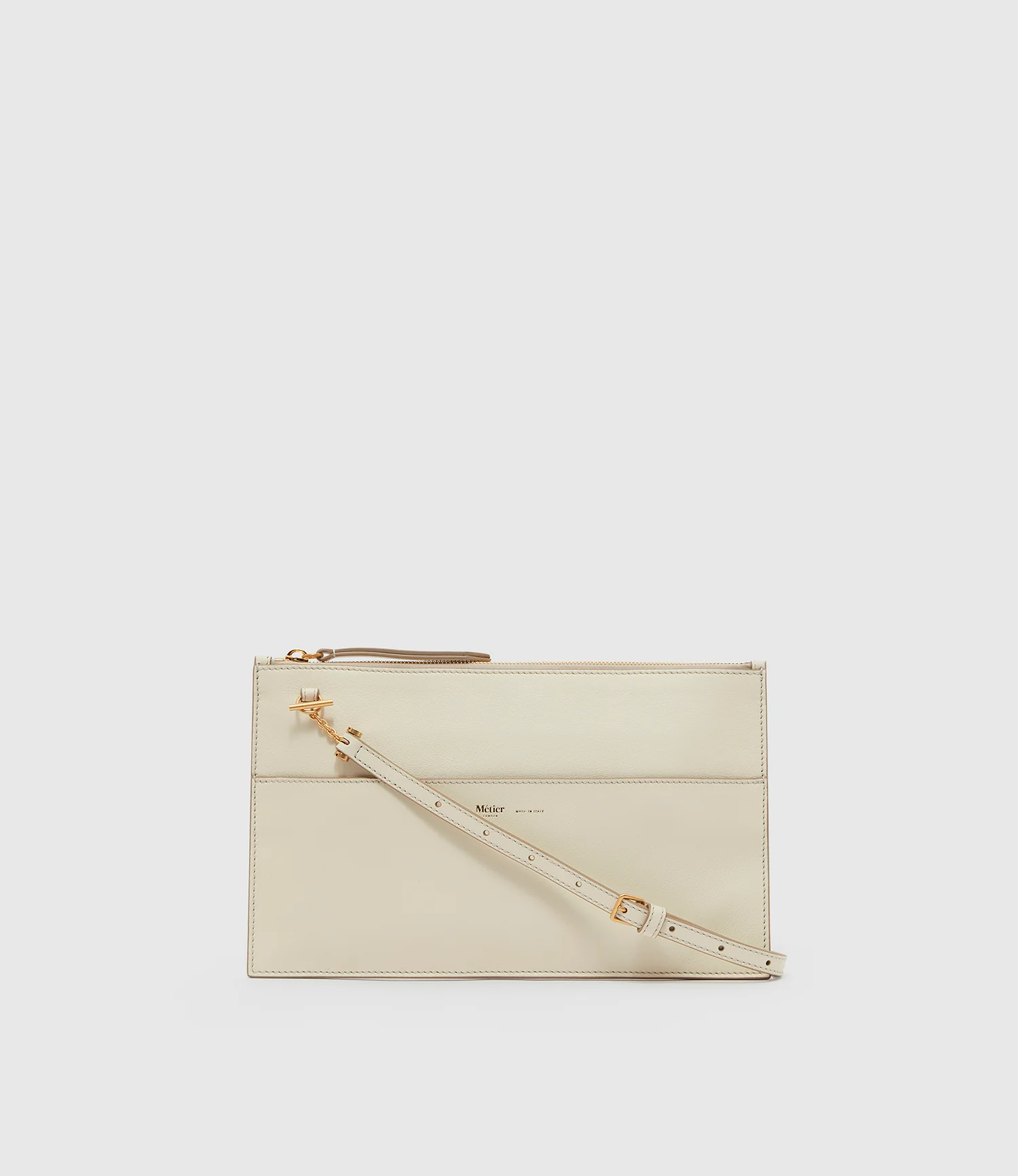Incognito Clutch Smooth Calfskin White Sand - Image 2