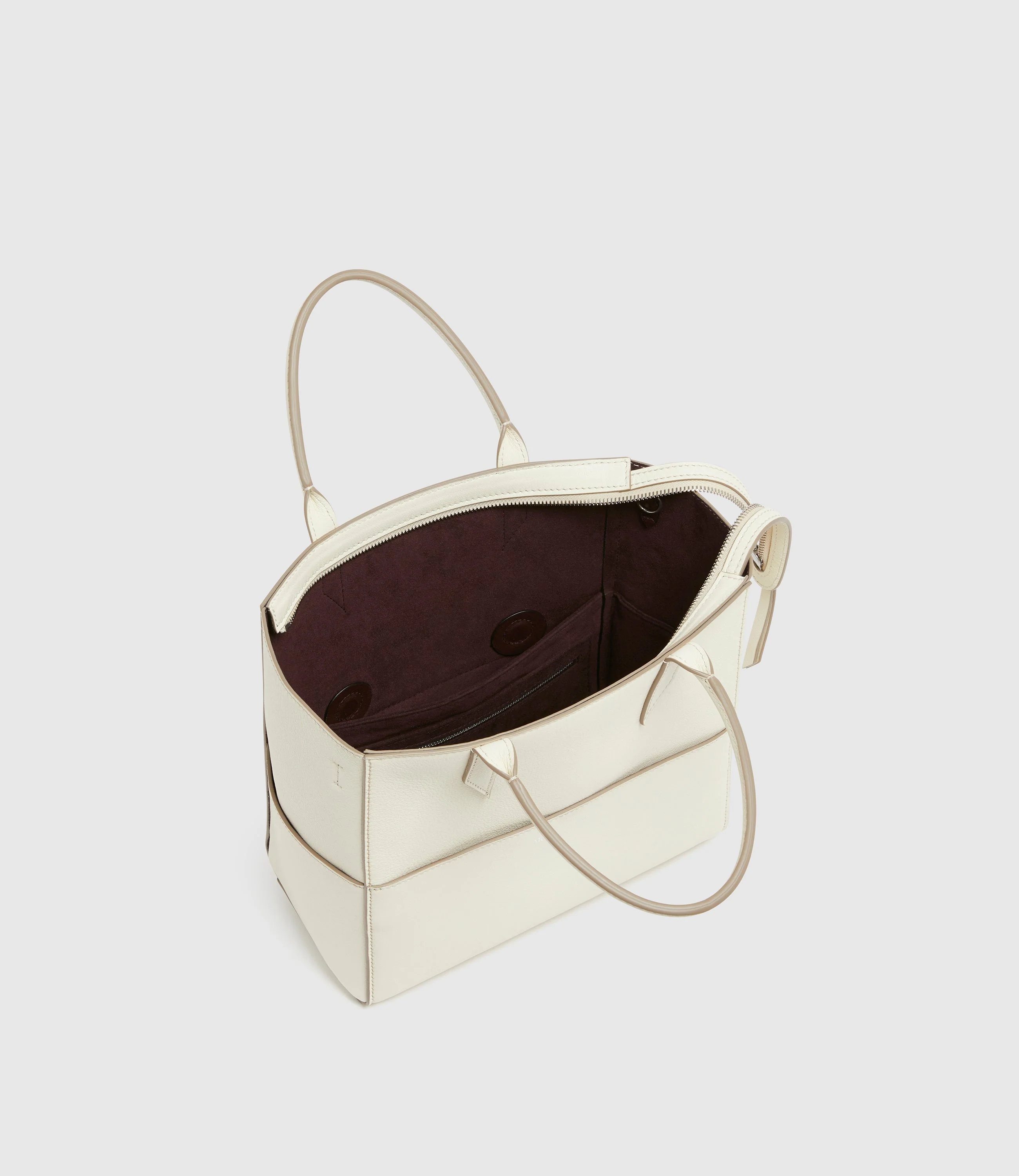 Incognito Cross Body Cabas Smooth Calfskin White Sand - Image 3