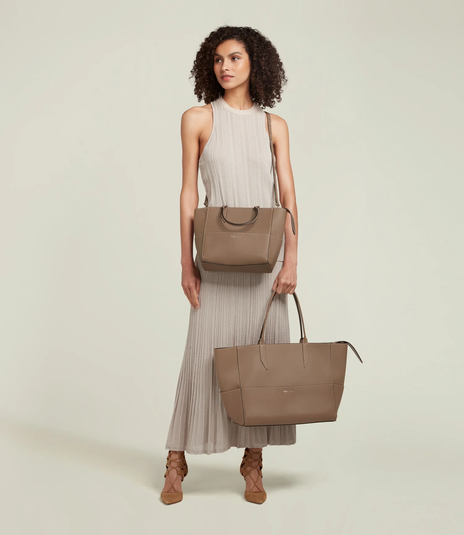 Incognito Crossbody Cabas Smooth Calfskin Taupe - Image 6