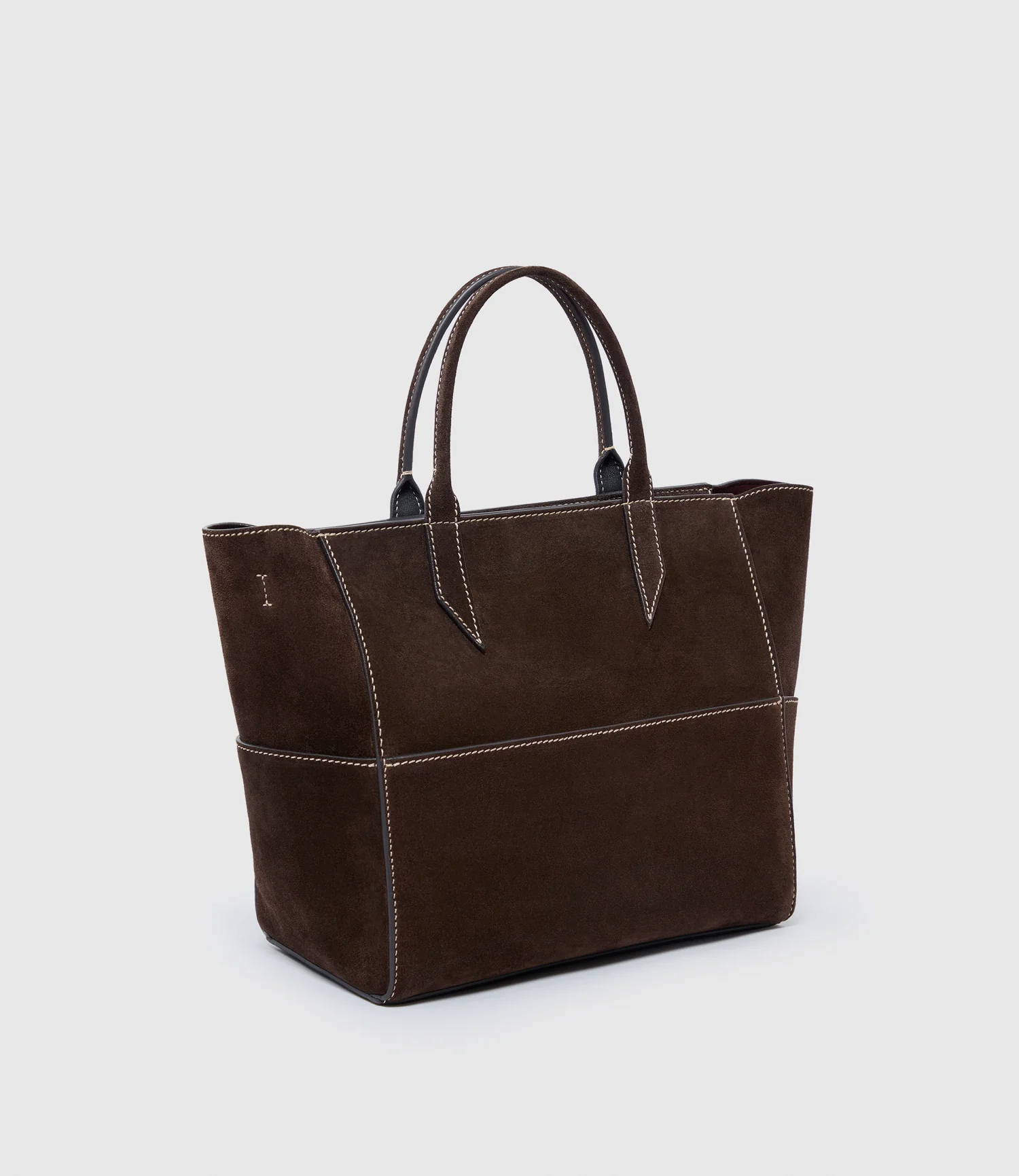 Incognito Crossbody Suede Chocolate with Salt Stitching - Image 4