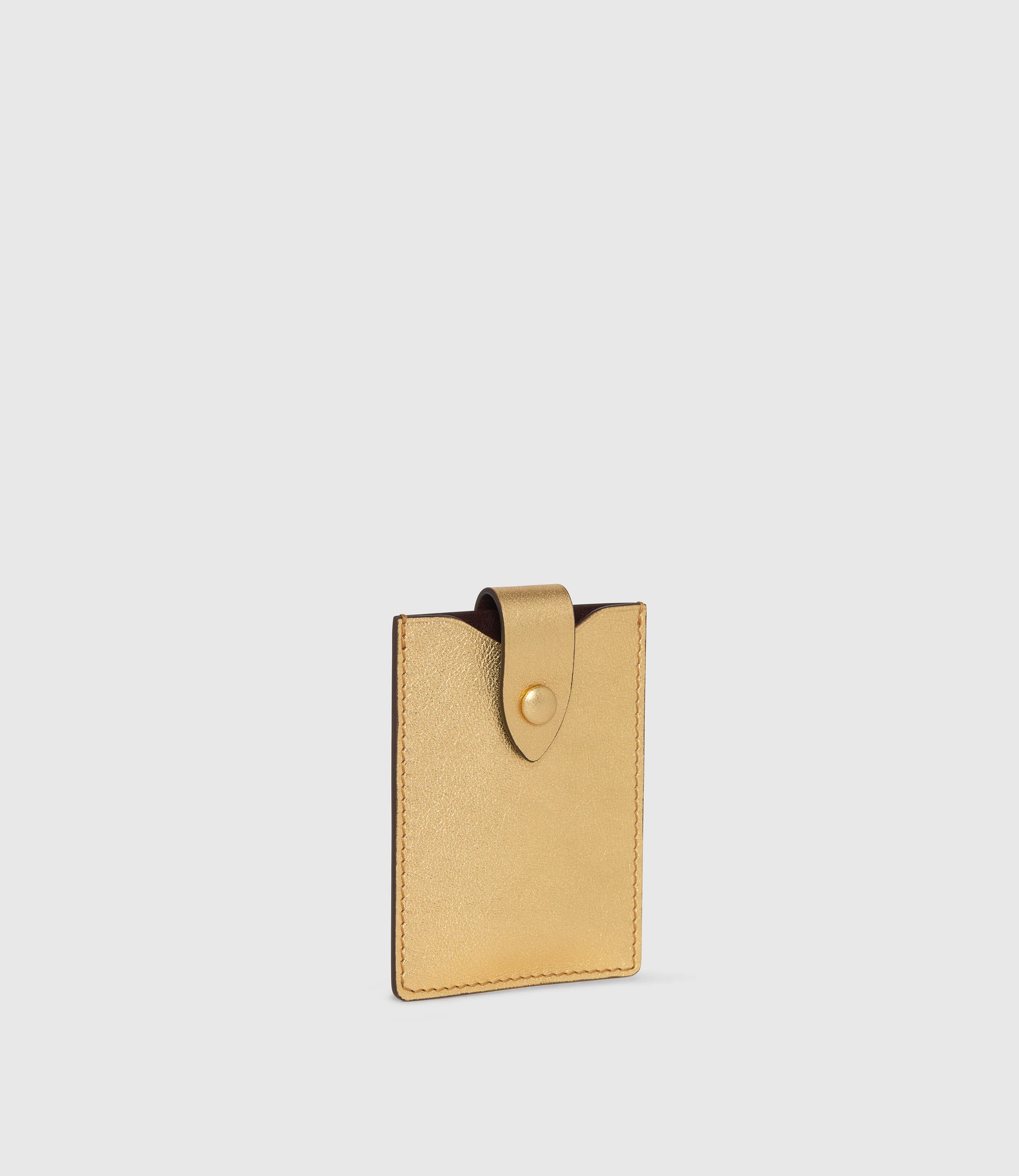 ISSIMO | Métier Small Wallet Metallic Calfskin Gold - Image 2
