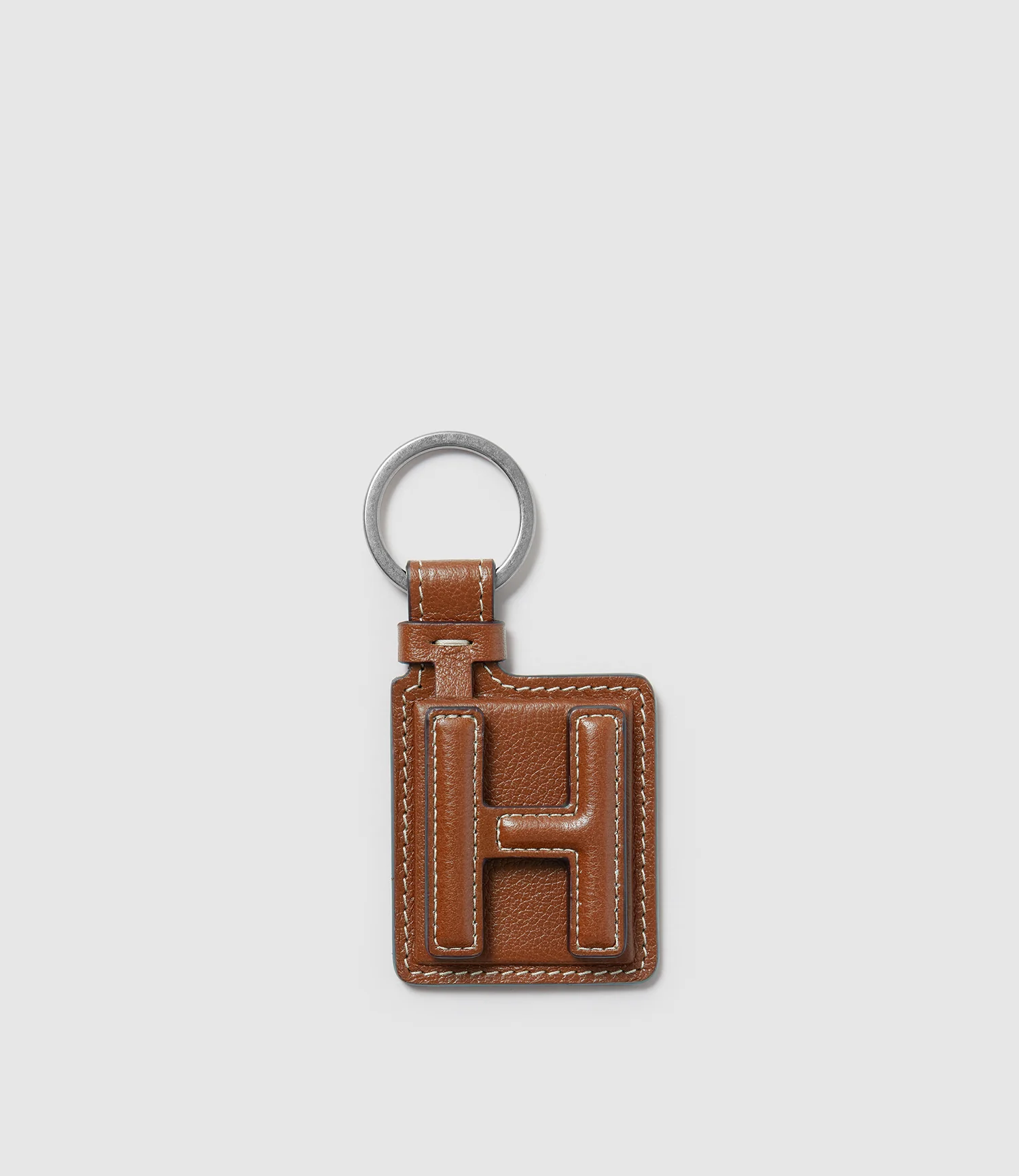 Letter Key Ring Buffalo Cognac - Image 9