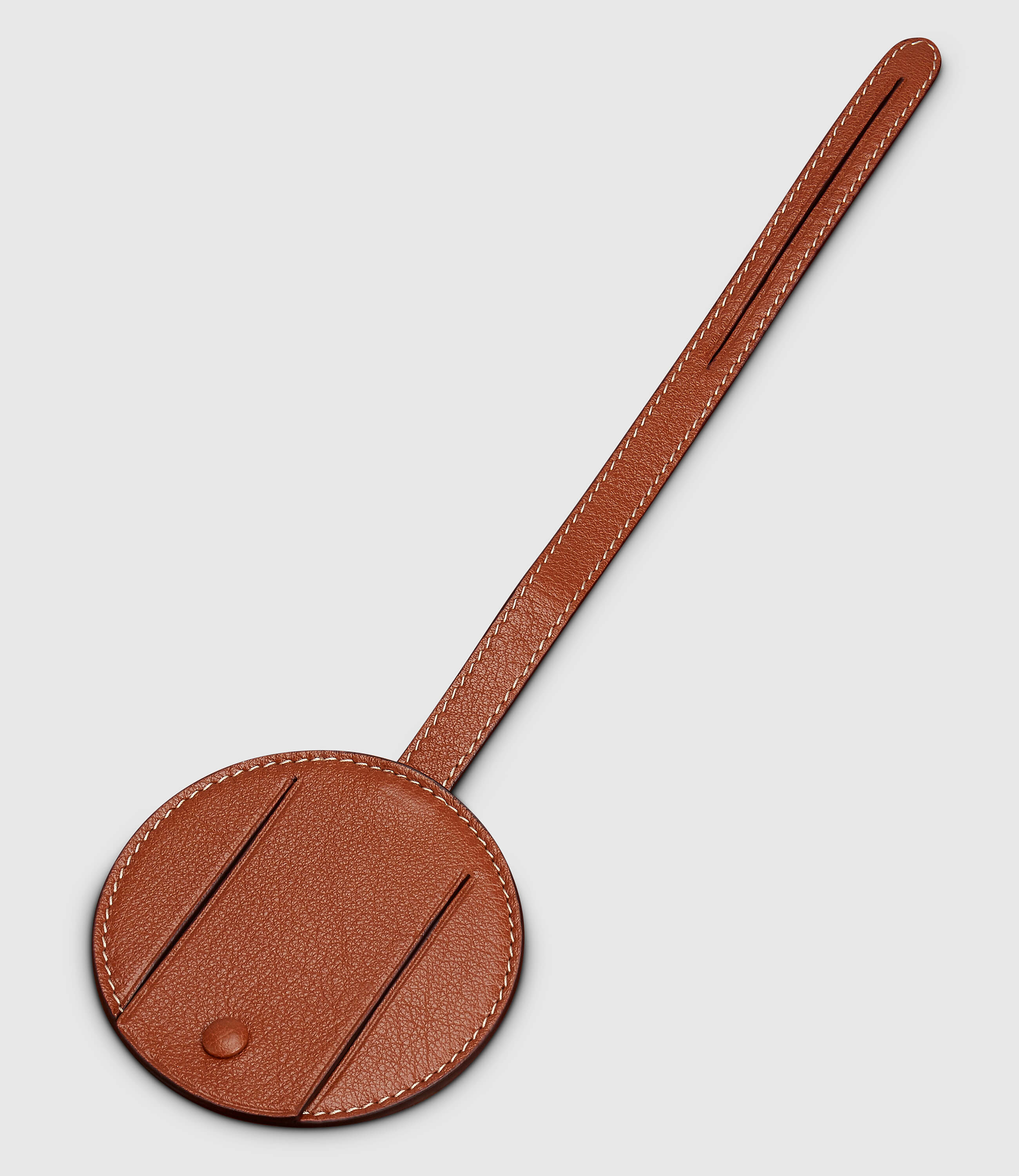 Métier Luggage Tag Buffalo Cognac with Salt Stitching - Image 2
