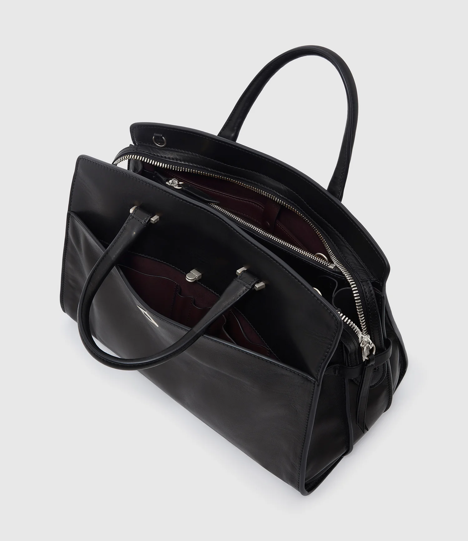 Private Eye Buttery Nappa Black with Silver Hardware - Image 4