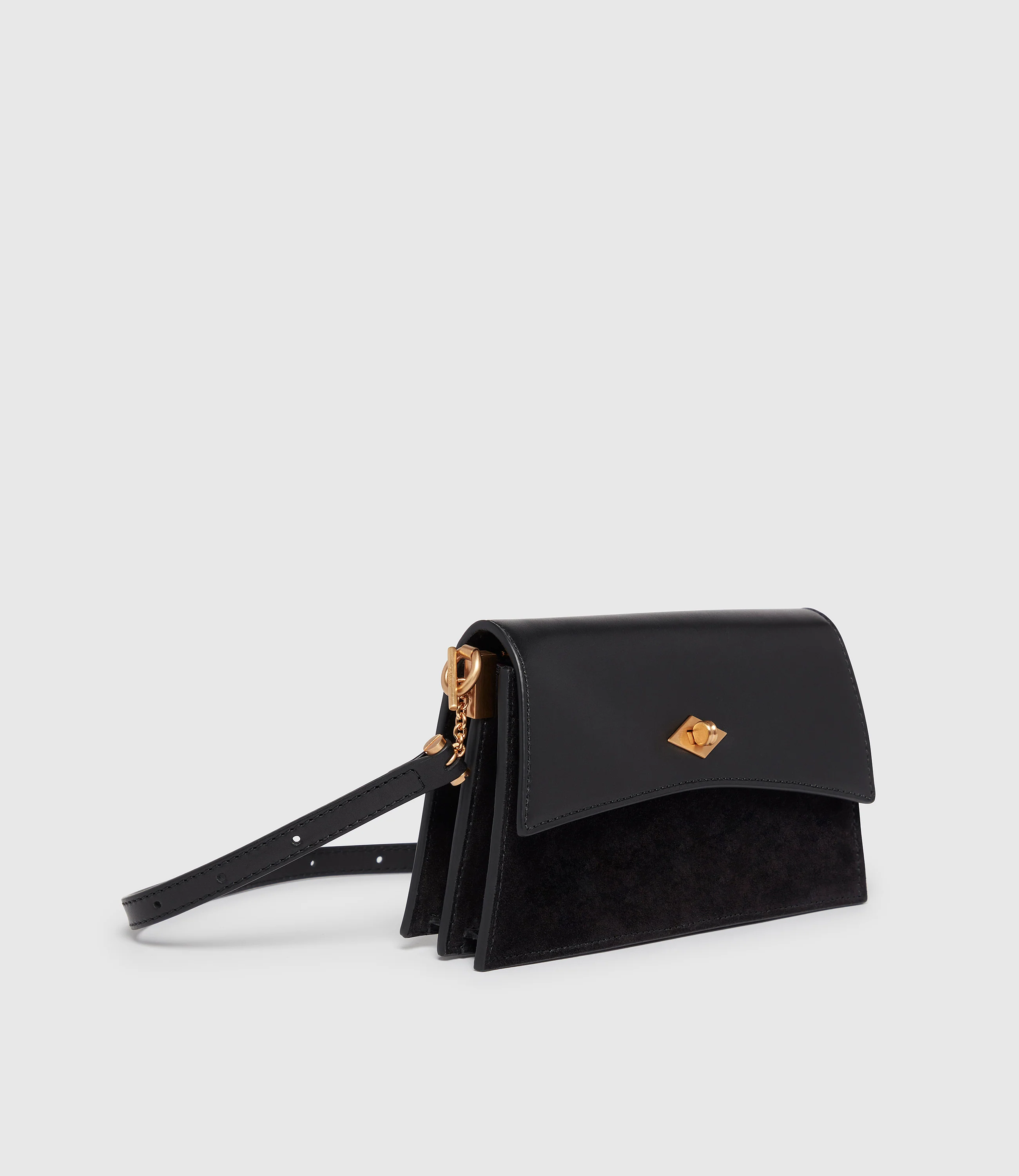 Roma Mini Clutch Suede and Atelier Calfskin Black - Image 2