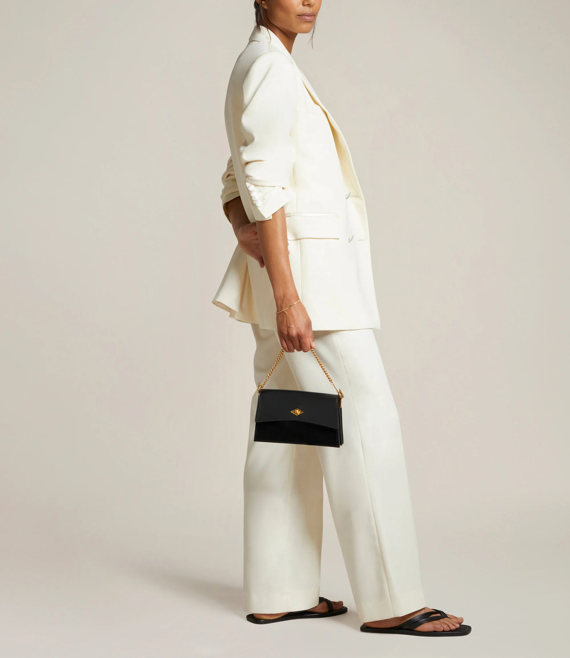 Roma Mini Clutch Suede and Atelier Calfskin Black - Image 5