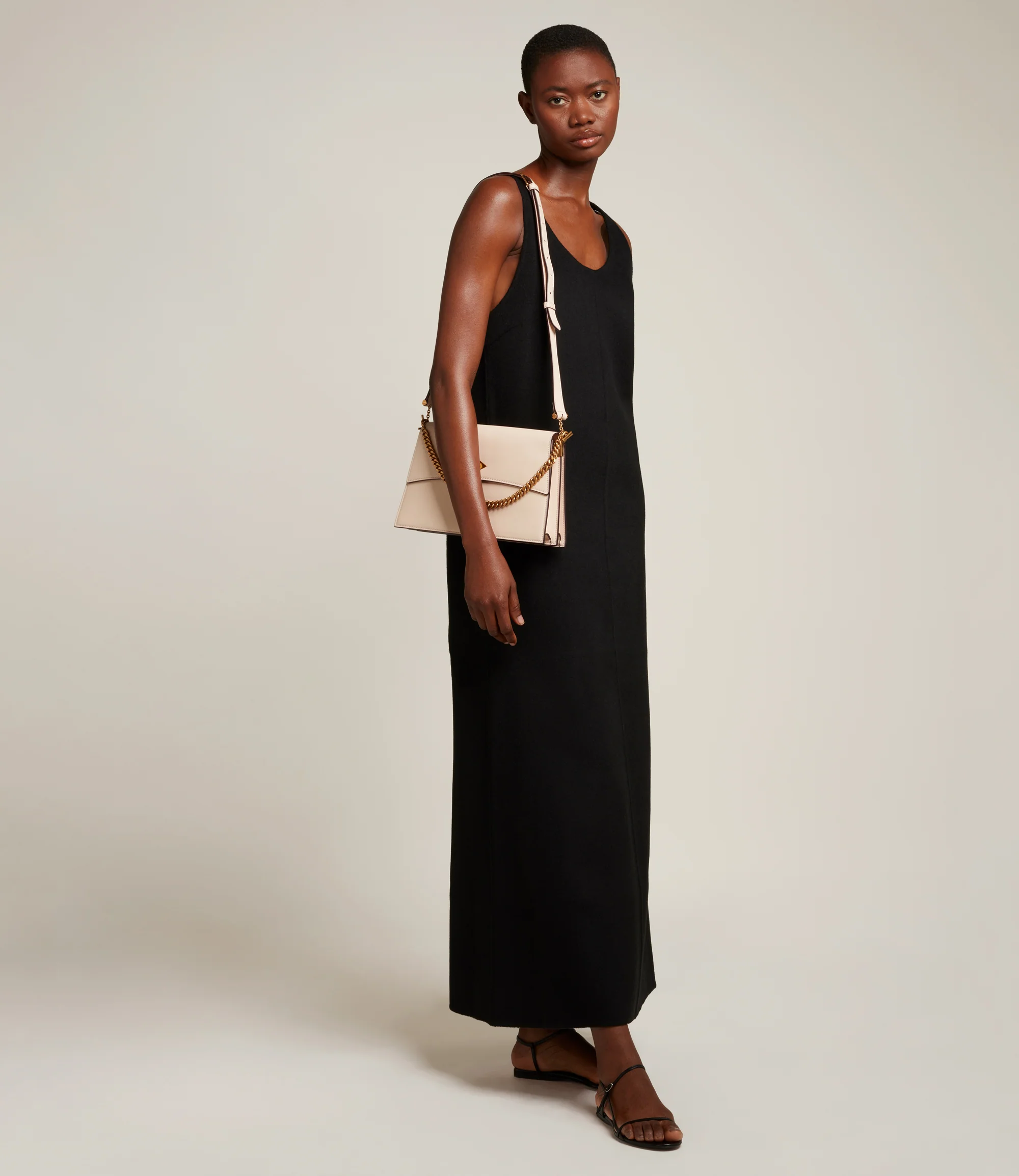 Roma Shoulder Bag Smooth Calfskin Blush - Image 5