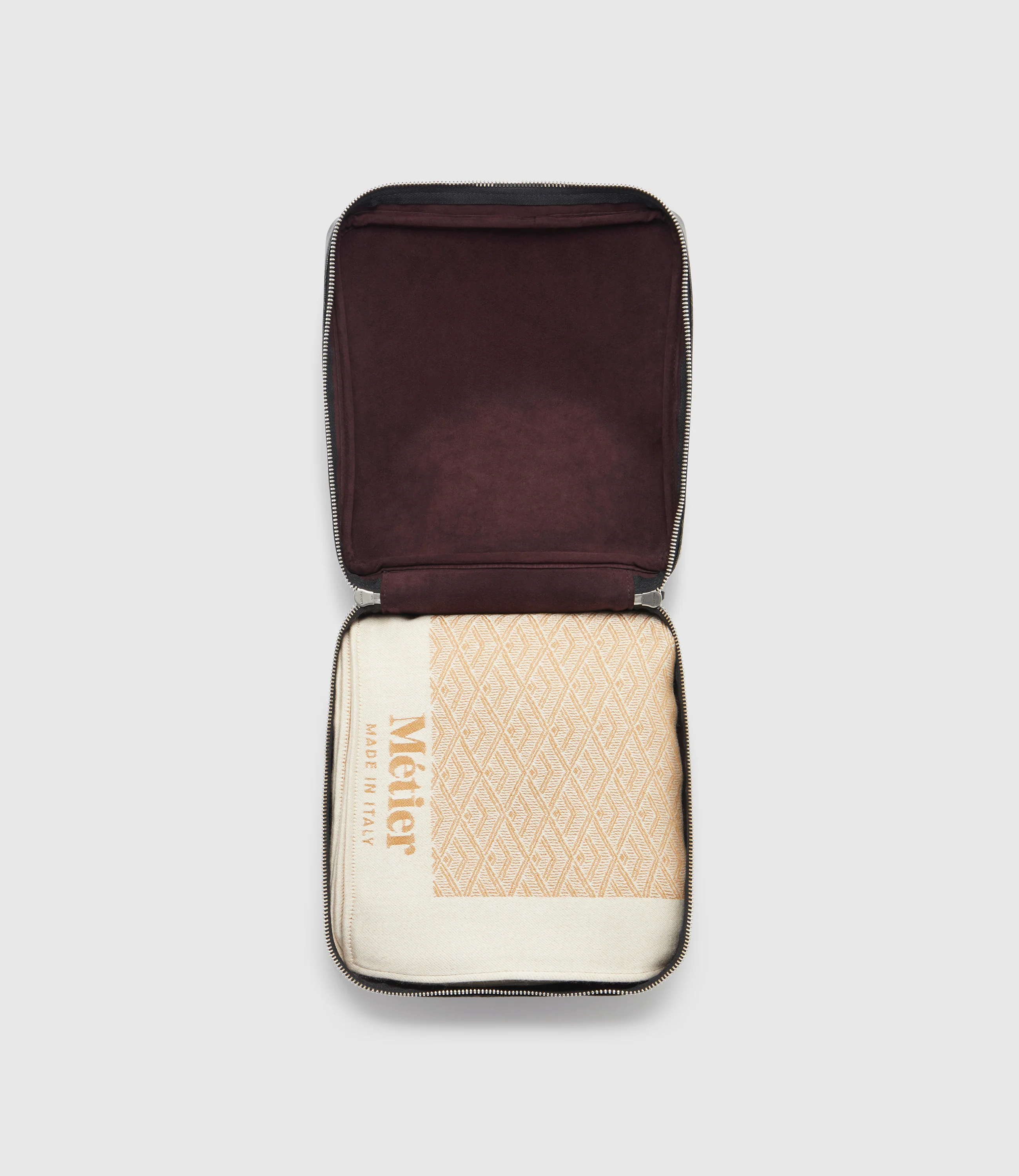 Small Cashmere Throw Camel and White Sand - Image 5