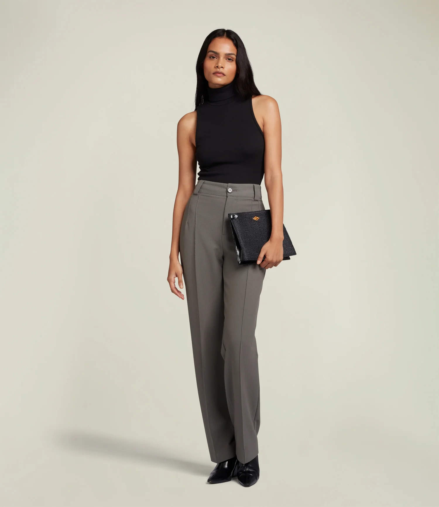 Stowaway Crossbody Bouclé Glossy Calfskin Black - Image 4