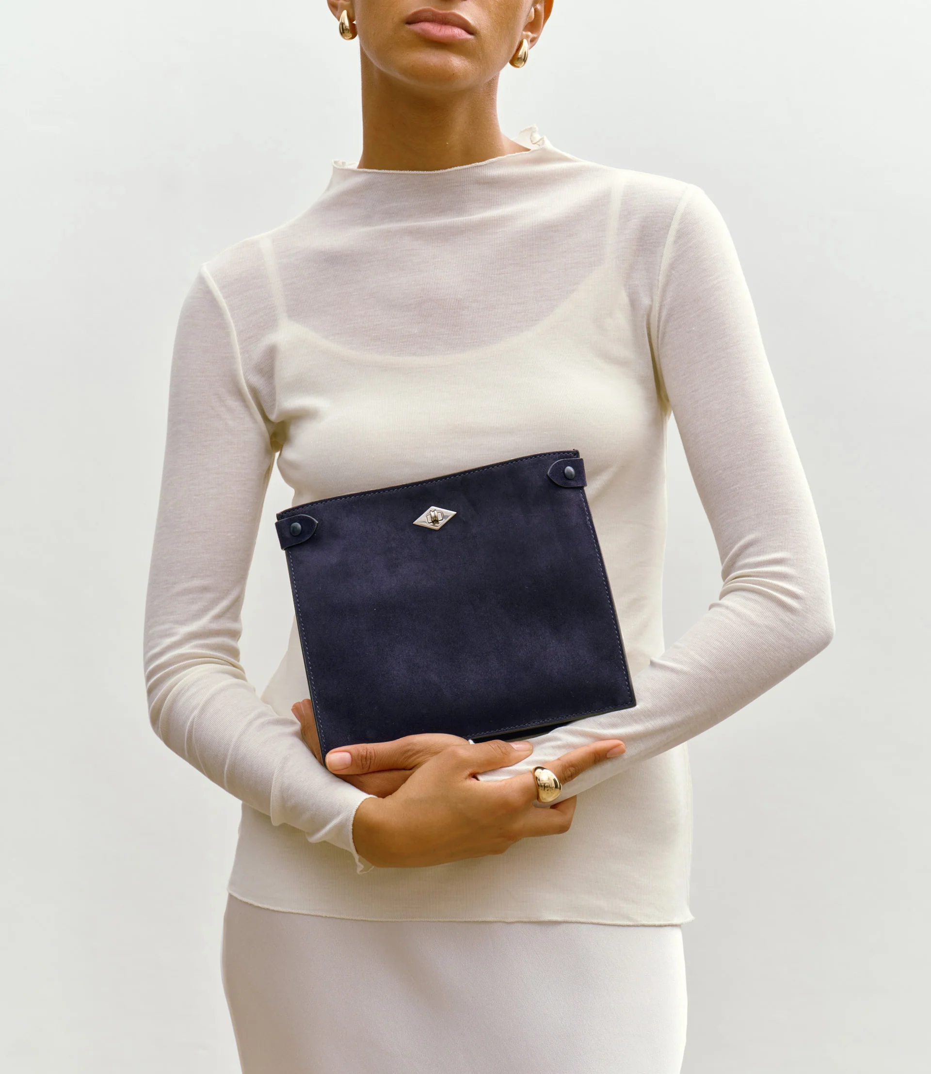 Stowaway Crossbody Buttery Suede Midnight - Image 5