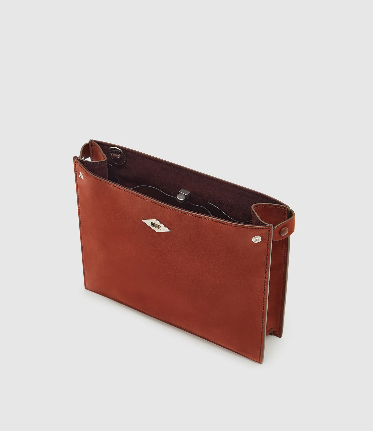 Stowaway Crossbody Nubuck Rust - Image 3
