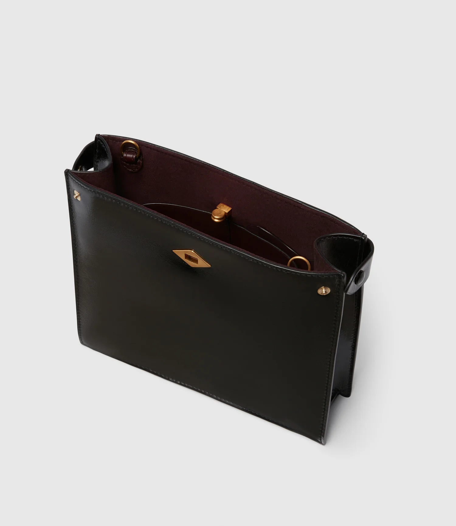 Stowaway Crossbody Glossy Calfskin Forest Green - Image 3