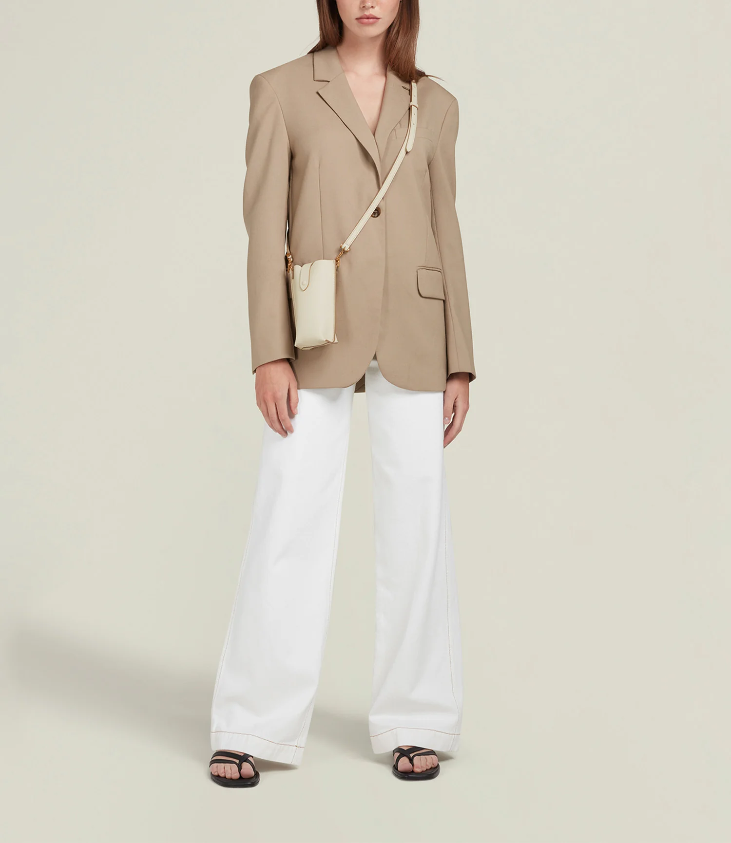 Minimalist Double Smooth Calfskin White Sand - Image 4