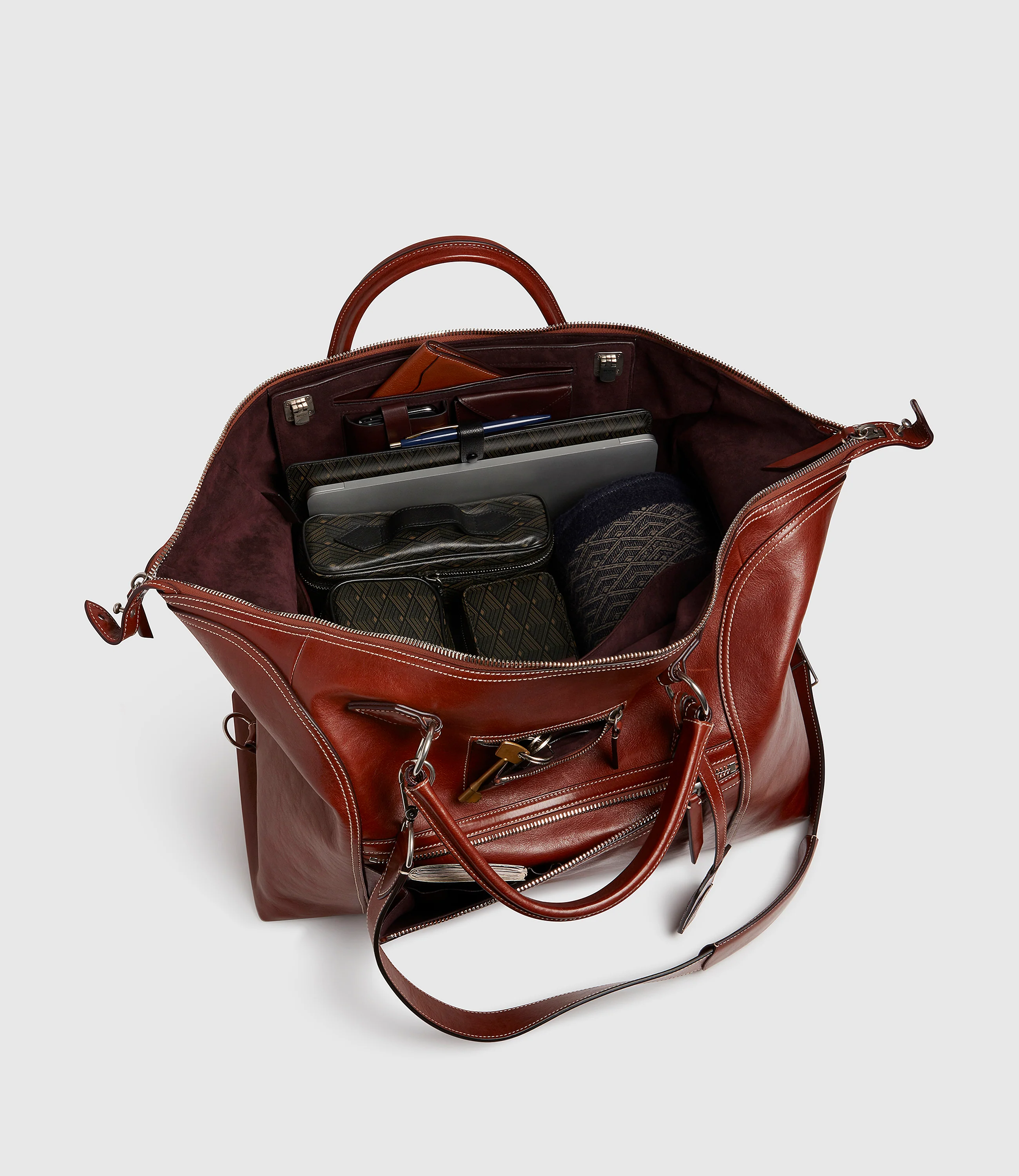 Vagabond Duffle 70s Calfskin Tobacco - Image 3