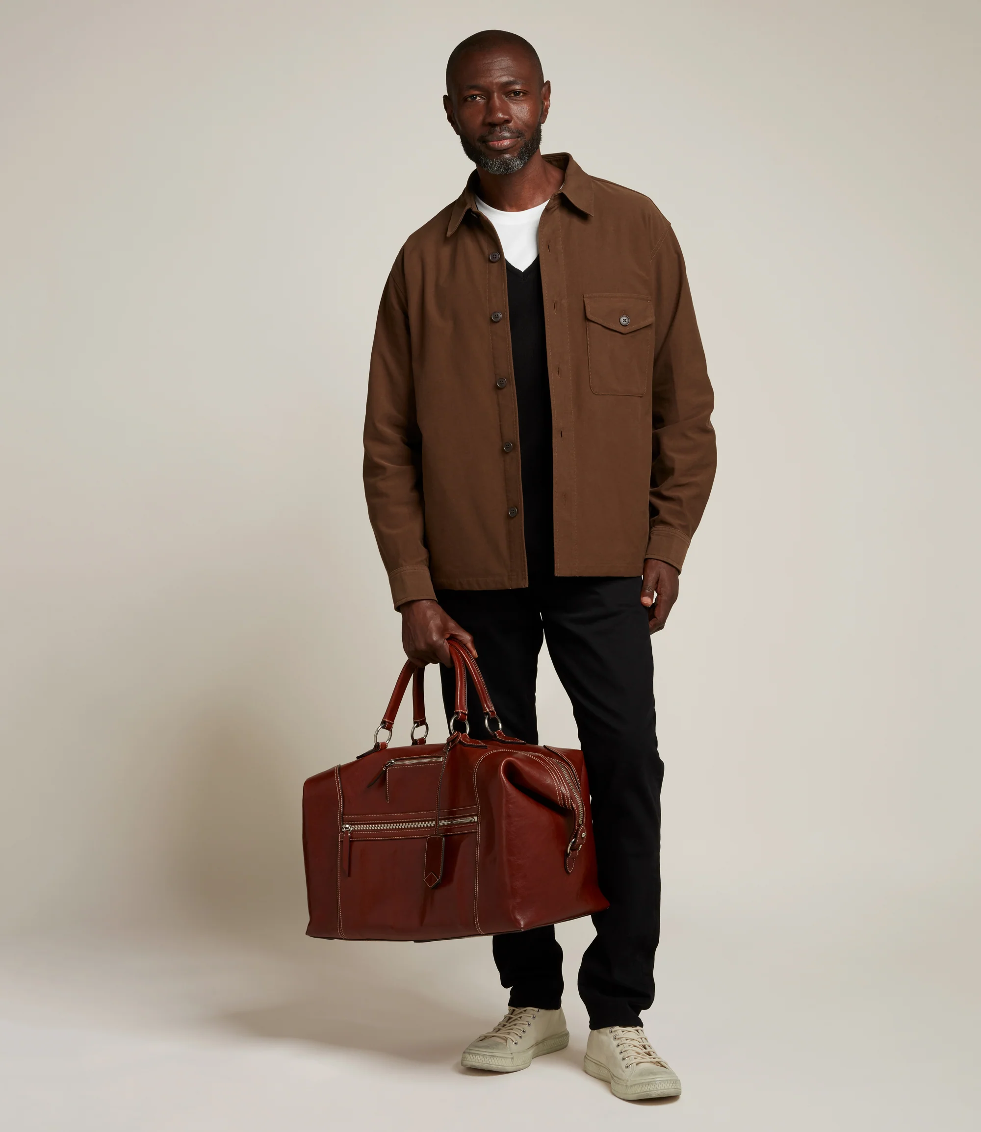Vagabond Duffle 70s Calfskin Tobacco - Image 5