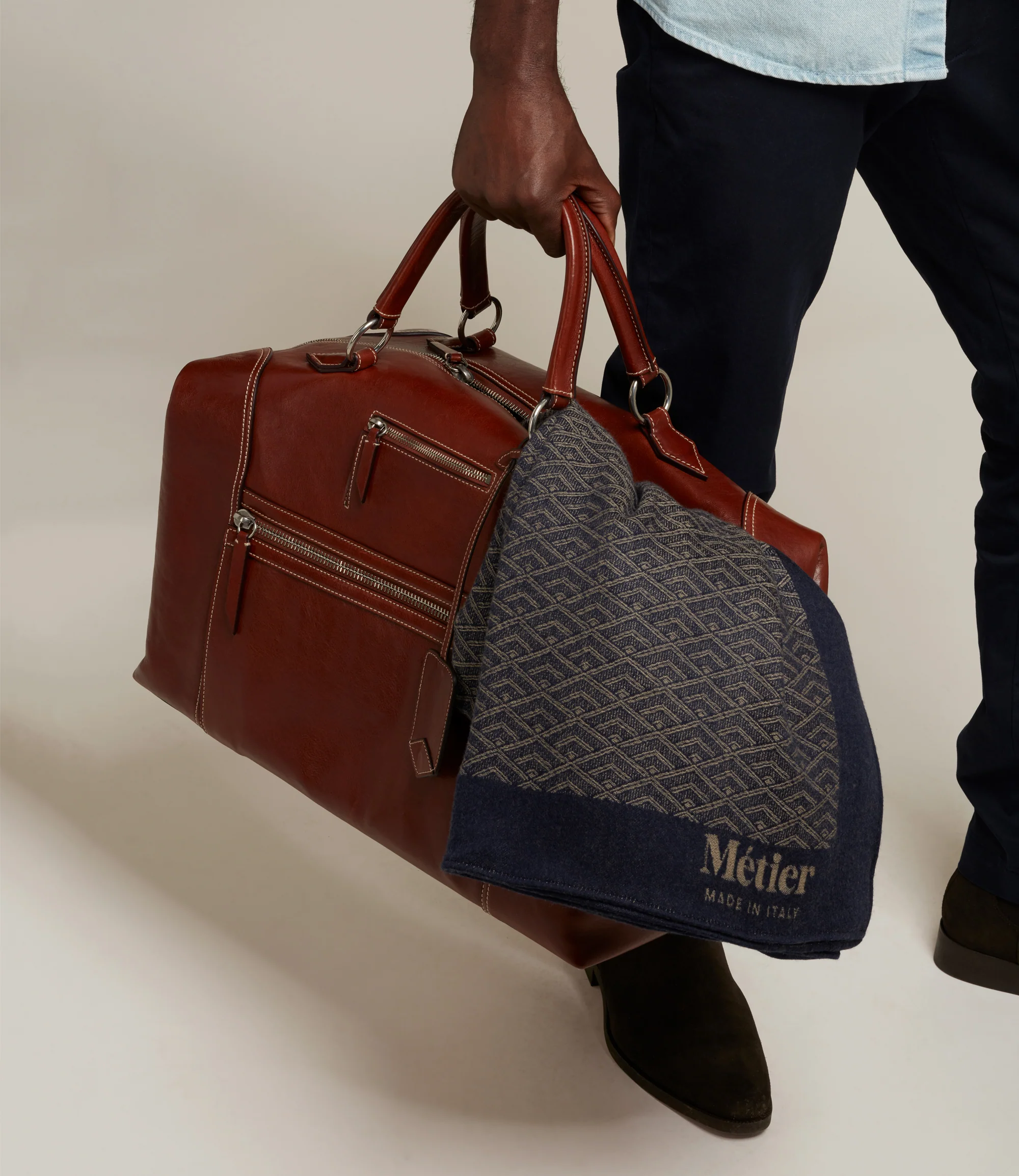 Vagabond Duffle 70s Calfskin Tobacco - Image 6