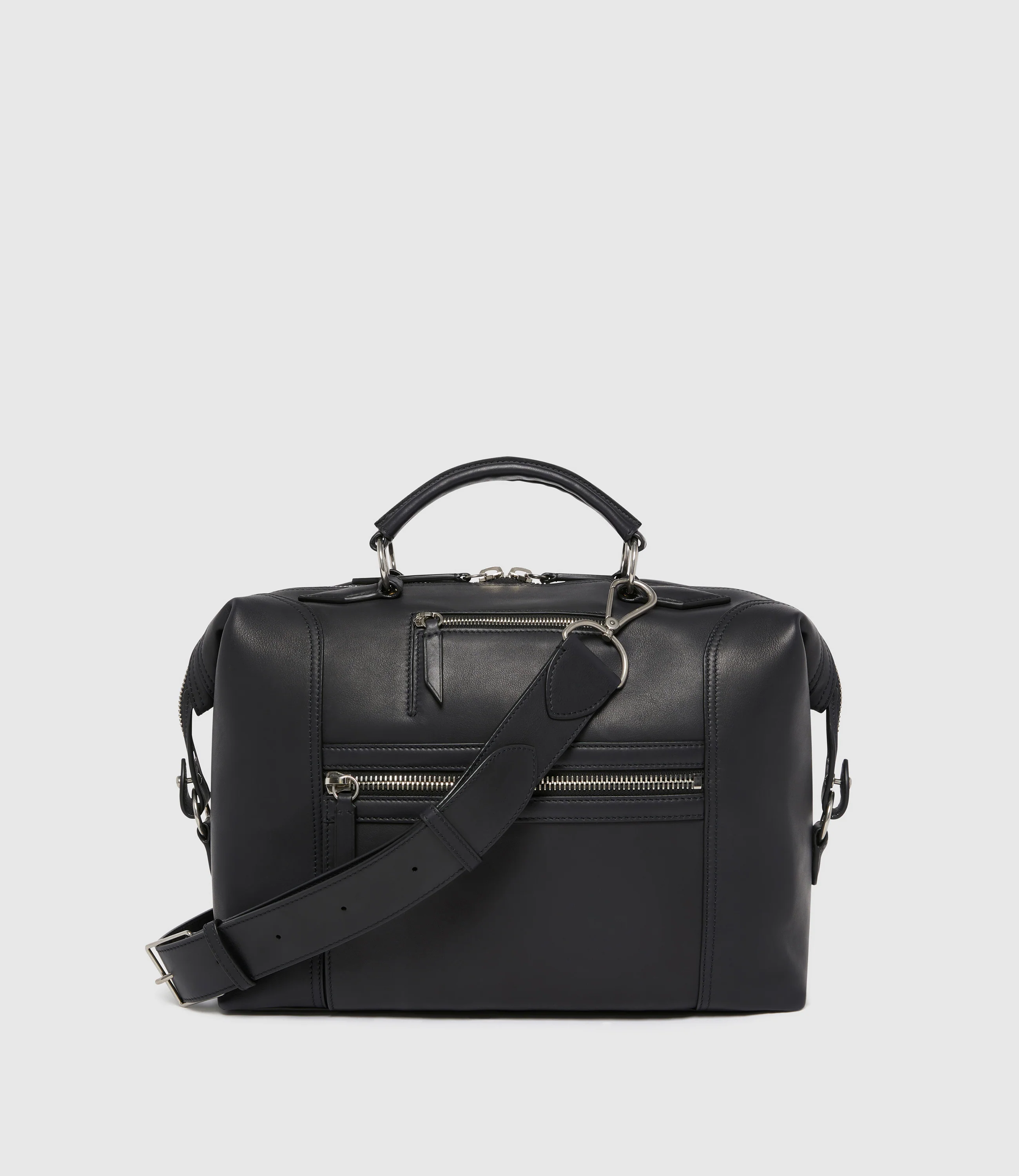 Vagabond Messenger Natural Calfskin Matte Black