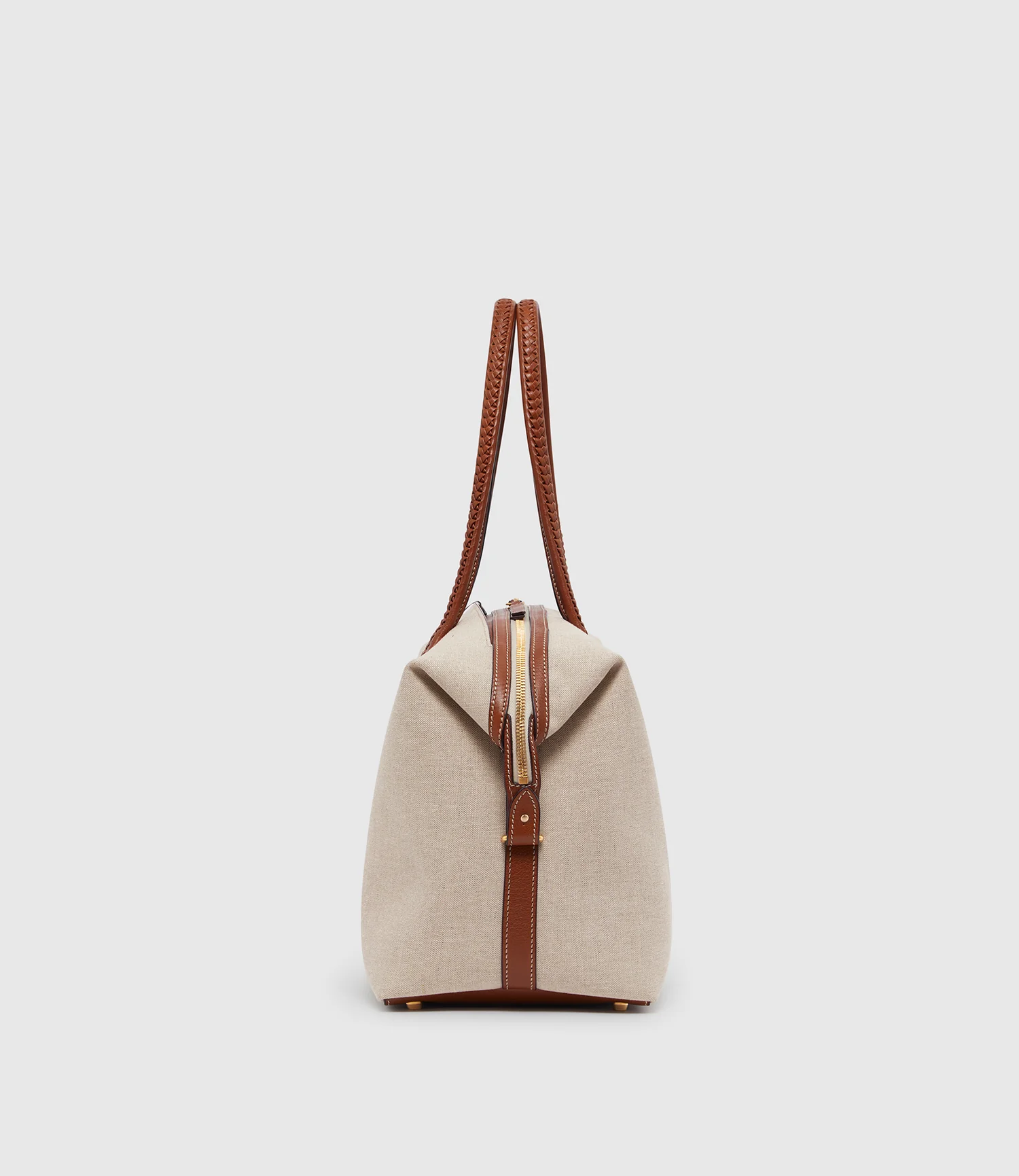 Vérité All Day Bag Natural Linen with Cognac - Image 2