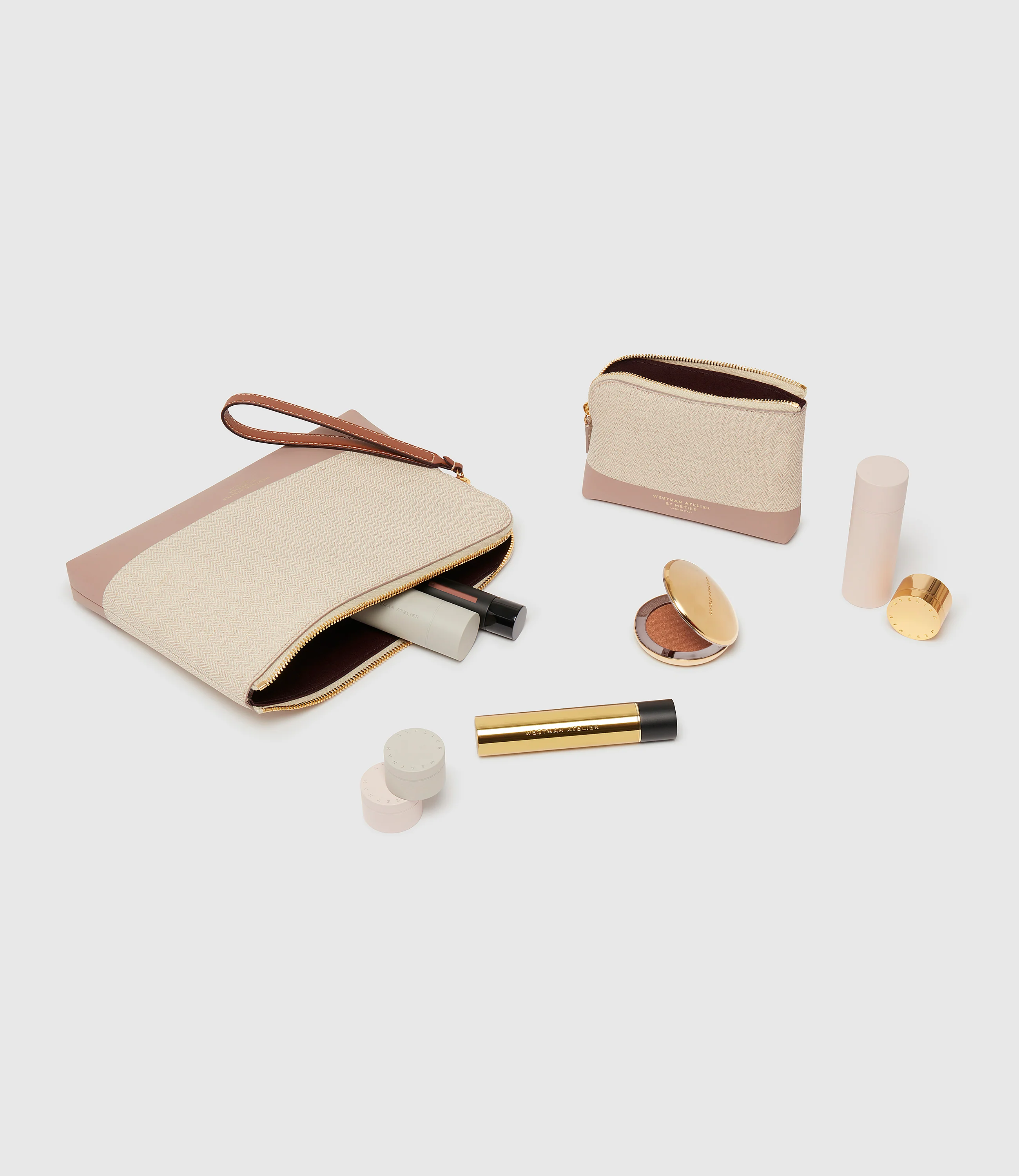 Westman Atelier By Métier Petite Makeup Pouch Herringbone - Image 4